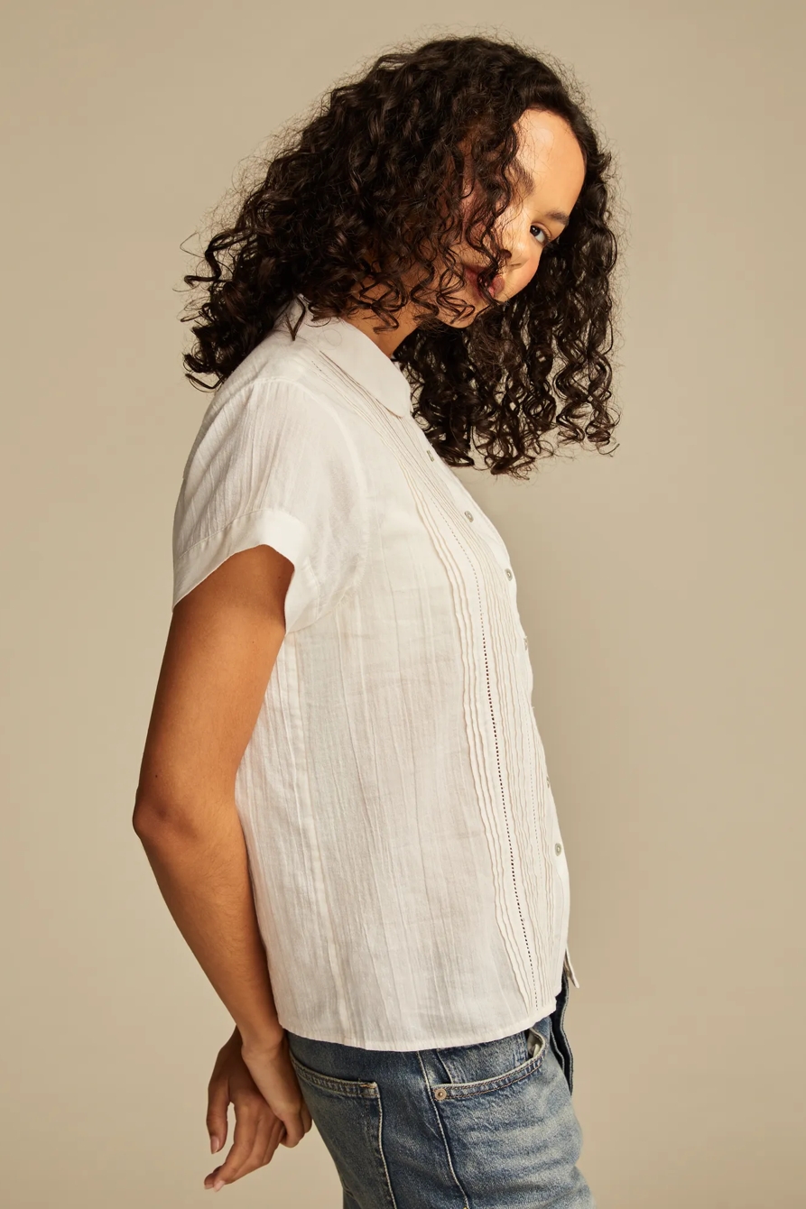 PINTUCK PETER PAN BLOUSE, image 3