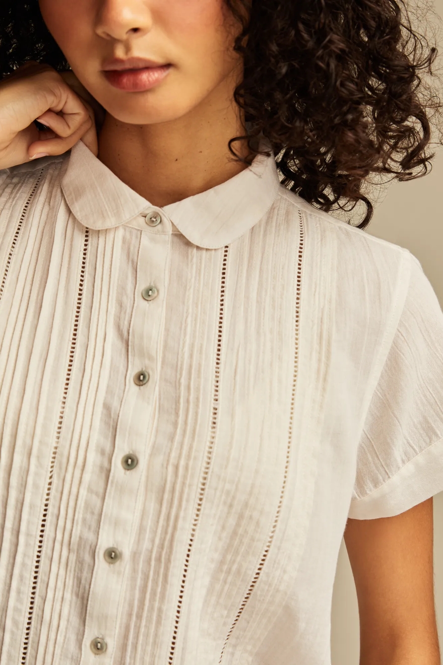 PINTUCK PETER PAN BLOUSE, image 5