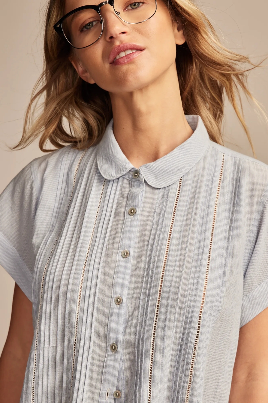 PINTUCK PETER PAN BLOUSE, image 2