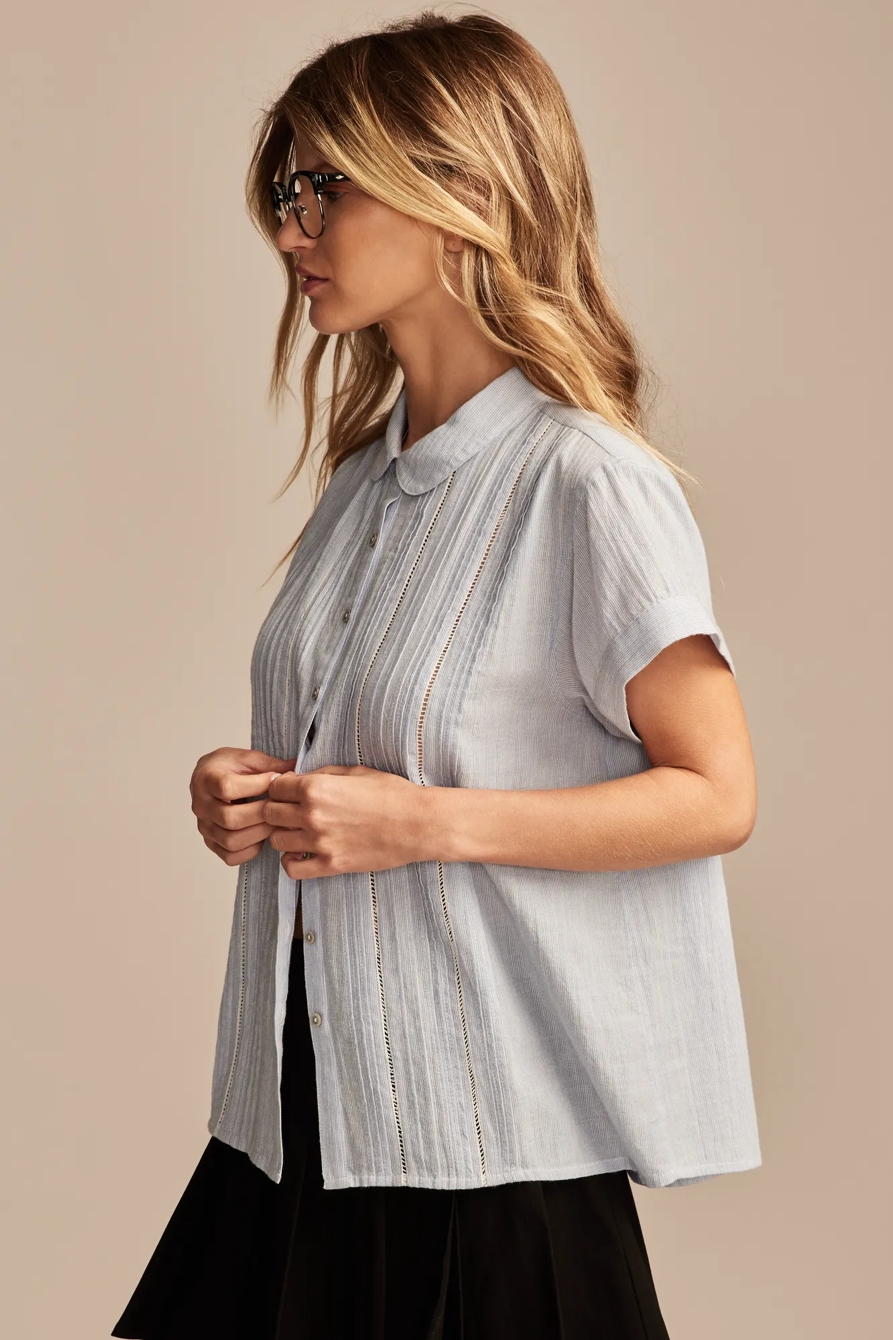 PINTUCK PETER PAN BLOUSE, image 4