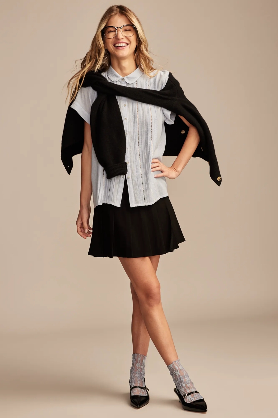 PINTUCK PETER PAN BLOUSE, image 5