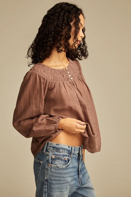 EASY SMOCKED BLOUSE, image 4