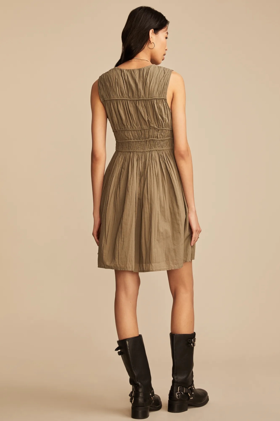 BROOMSTICK BUTTON FRONT MINI DRESS, image 3