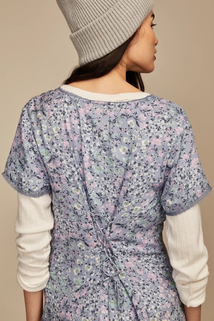 LACE TRIMMED BUTTON FRONT MIDI DRESS, image 2