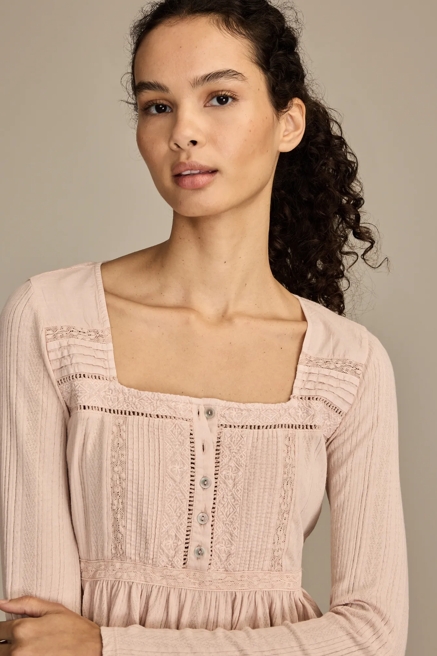 EMBROIDERED PEPLUM LONGSLEEVE, image 1