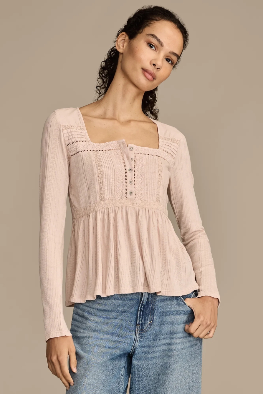 EMBROIDERED PEPLUM LONGSLEEVE, image 2