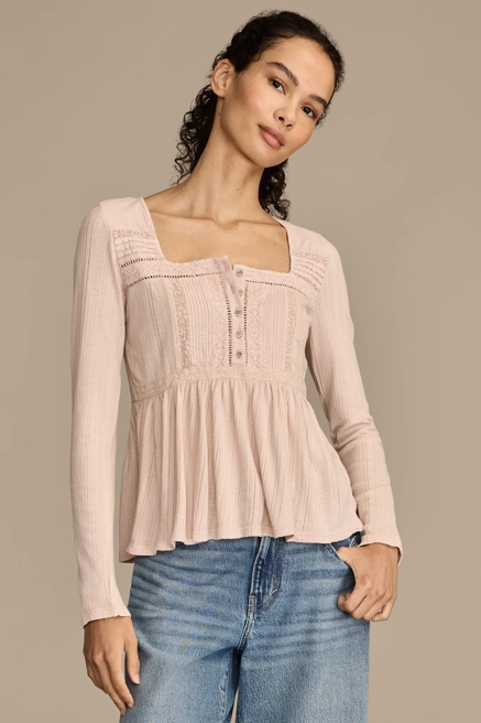 EMBROIDERED PEPLUM LONGSLEEVE, image 2