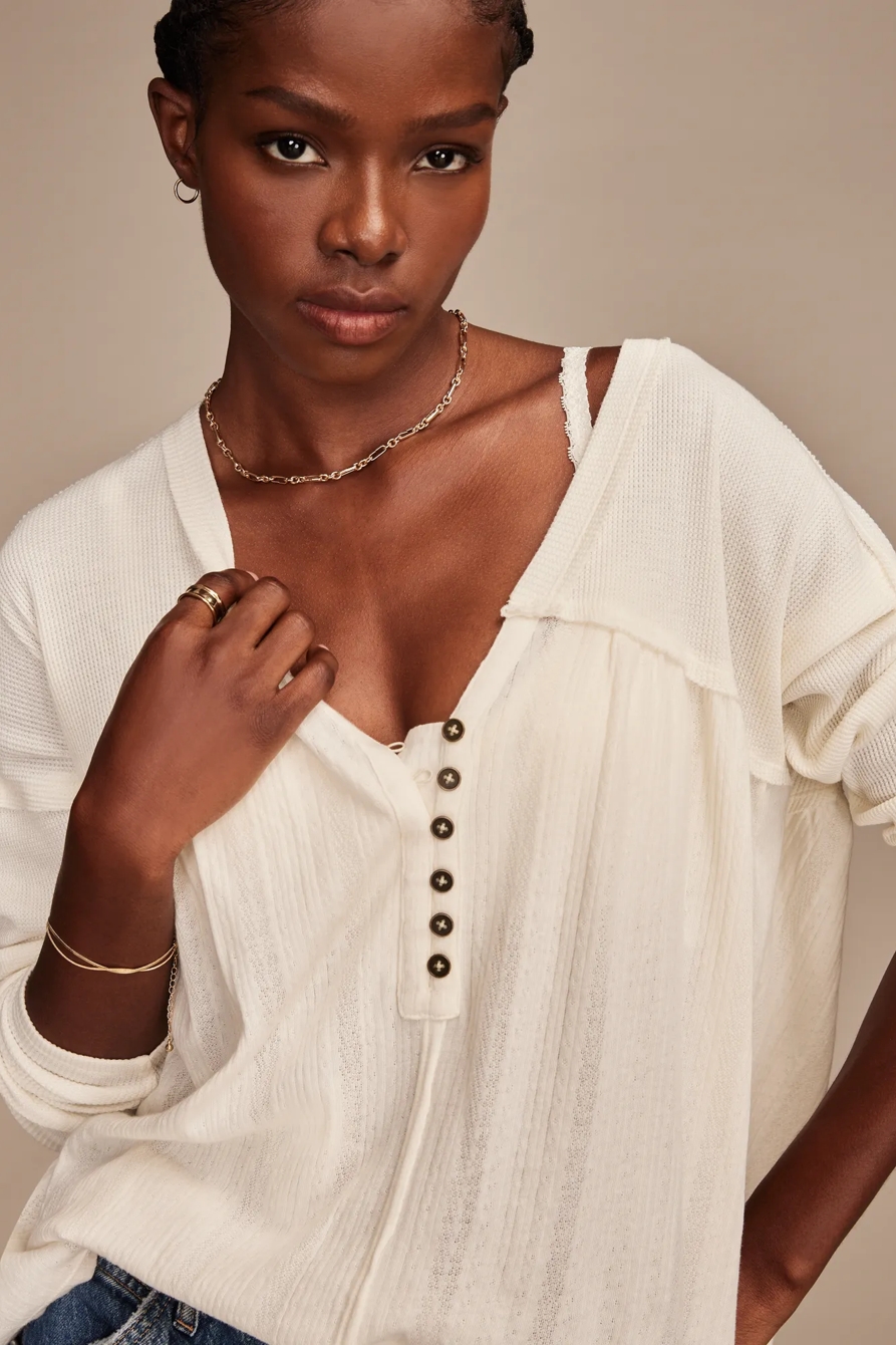 FABRIC MIX LONG SLEEVE TUNIC, image 3
