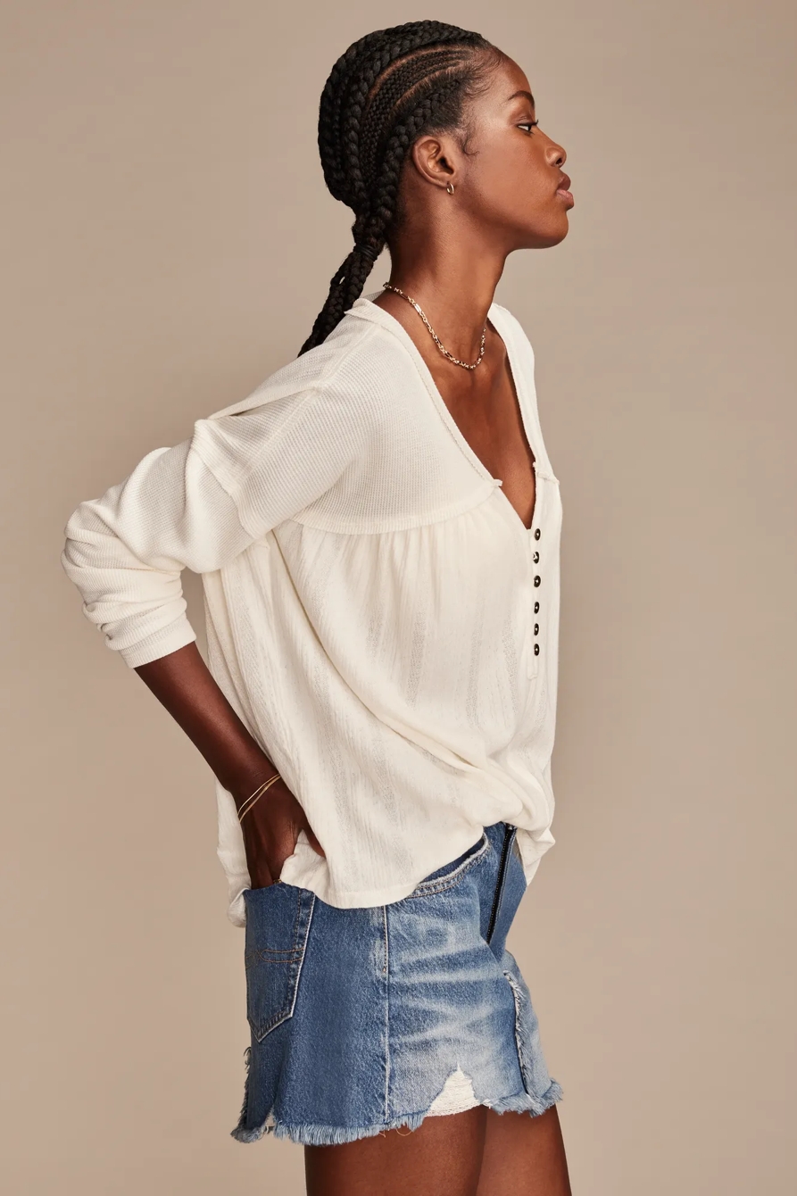 FABRIC MIX LONG SLEEVE TUNIC, image 4