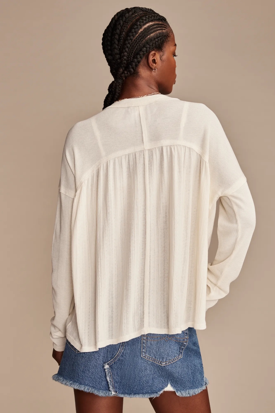 FABRIC MIX LONG SLEEVE TUNIC, image 5