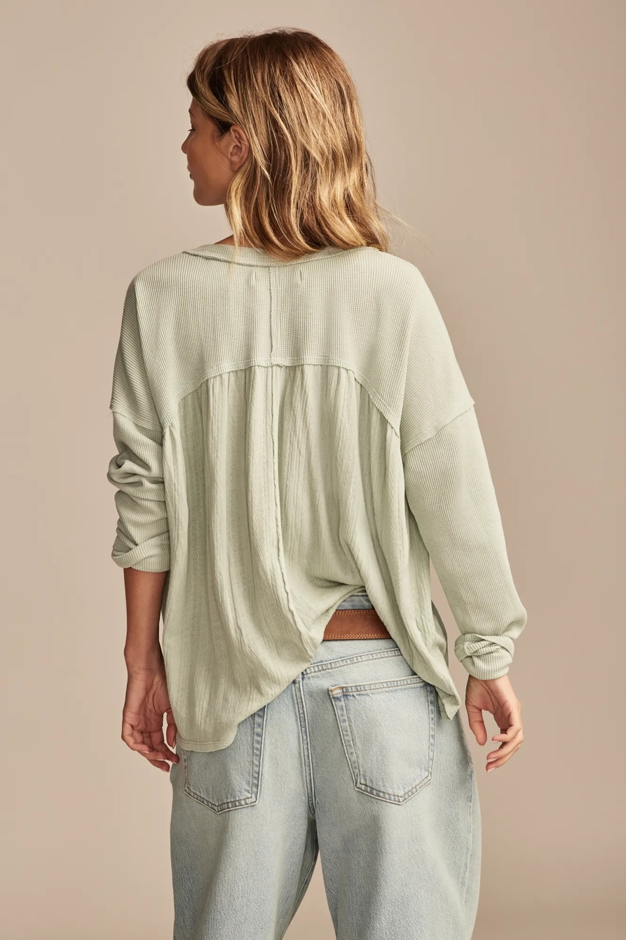 FABRIC MIX LONG SLEEVE TUNIC, image 4