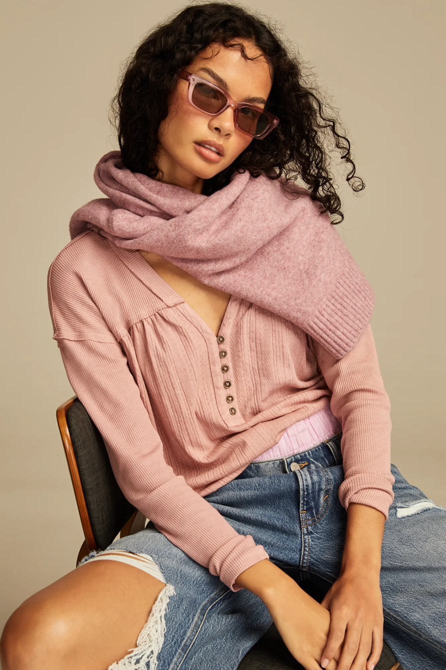 FABRIC MIX LONG SLEEVE TUNIC, image 2