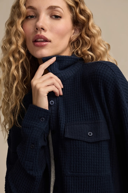 CLOUD WAFFLE BUTTONDOWN TOP, image 2