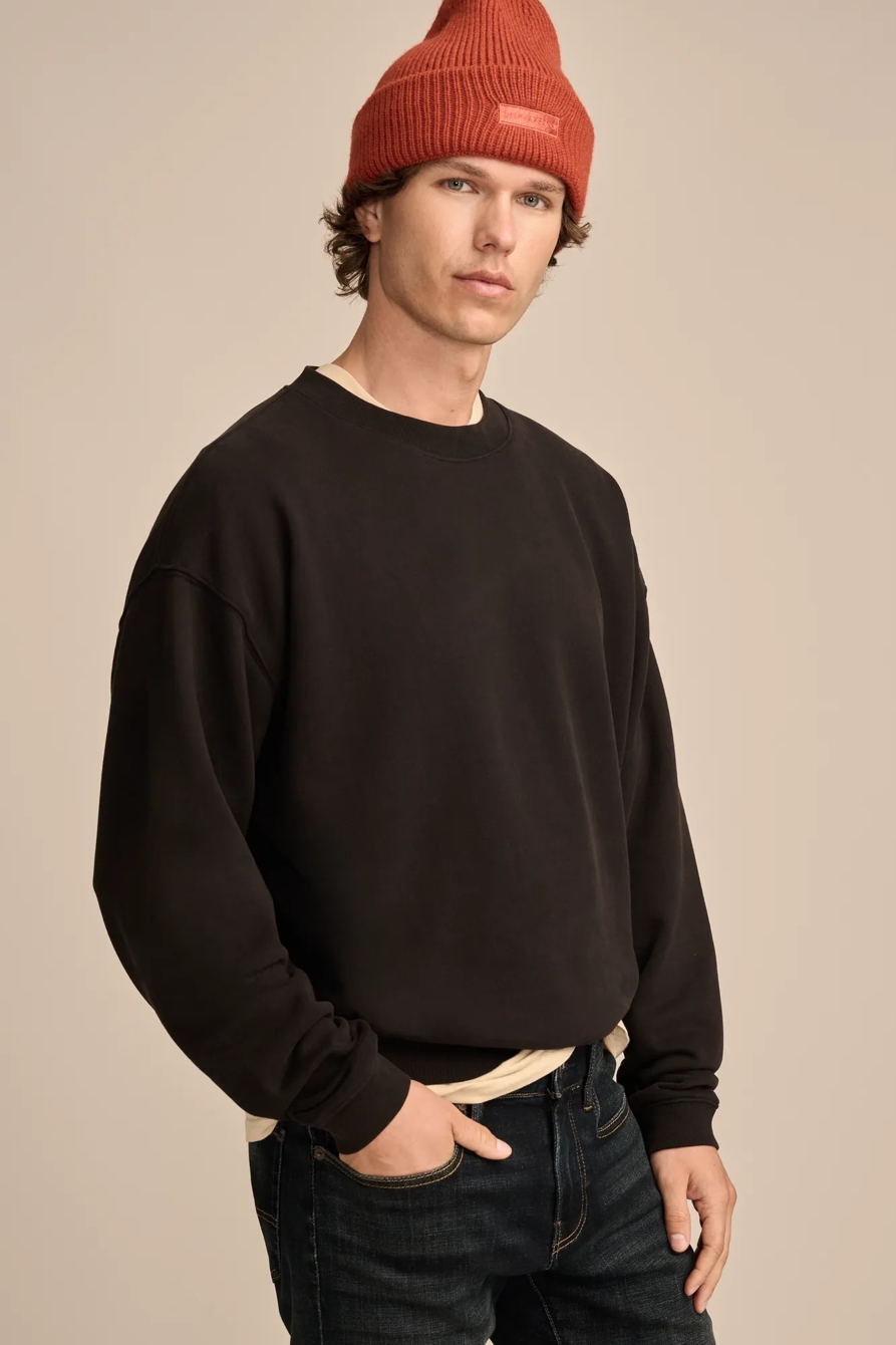 RELAXED FLEECE CREW SWEATSHIRT, image 4
