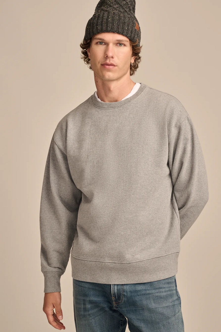 RELAXED FLEECE CREW SWEATSHIRT, image 3