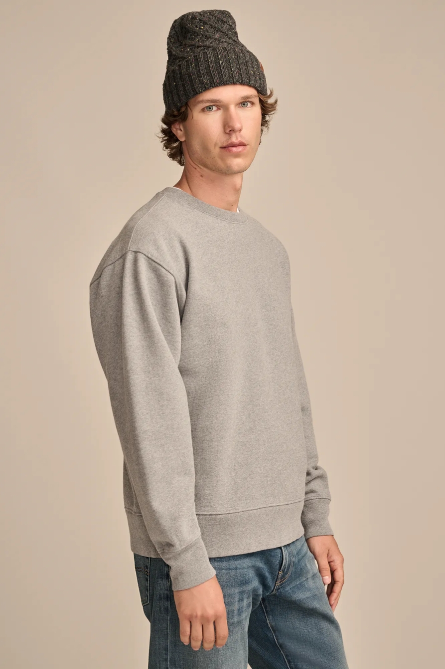 RELAXED FLEECE CREW SWEATSHIRT, image 4