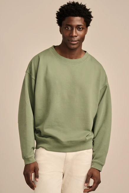 RELAXED FLEECE CREW SWEATSHIRT, image 1