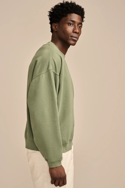 RELAXED FLEECE CREW SWEATSHIRT, image 4