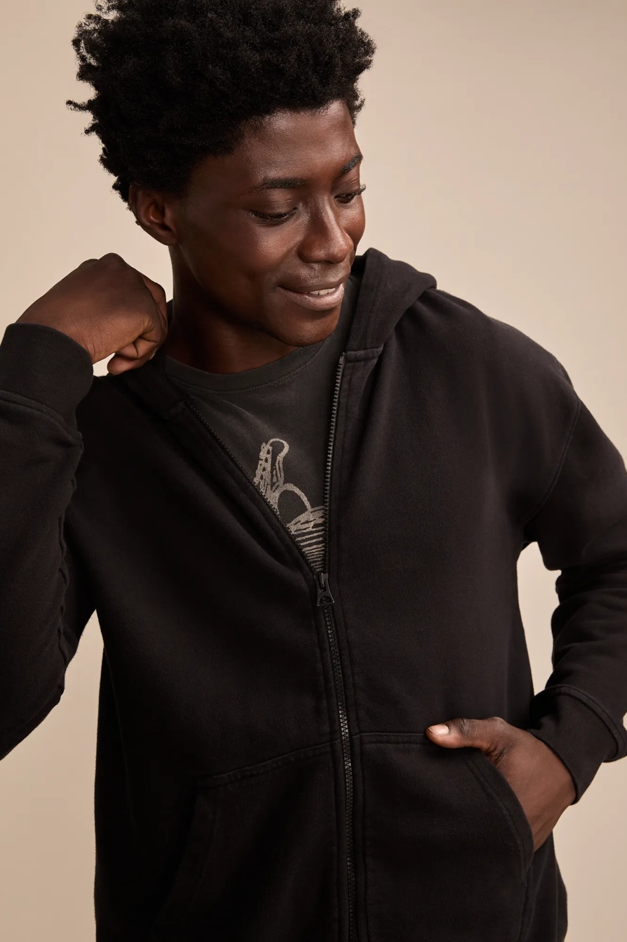 RELAXED FLEECE ZIP HOODIE, image 2
