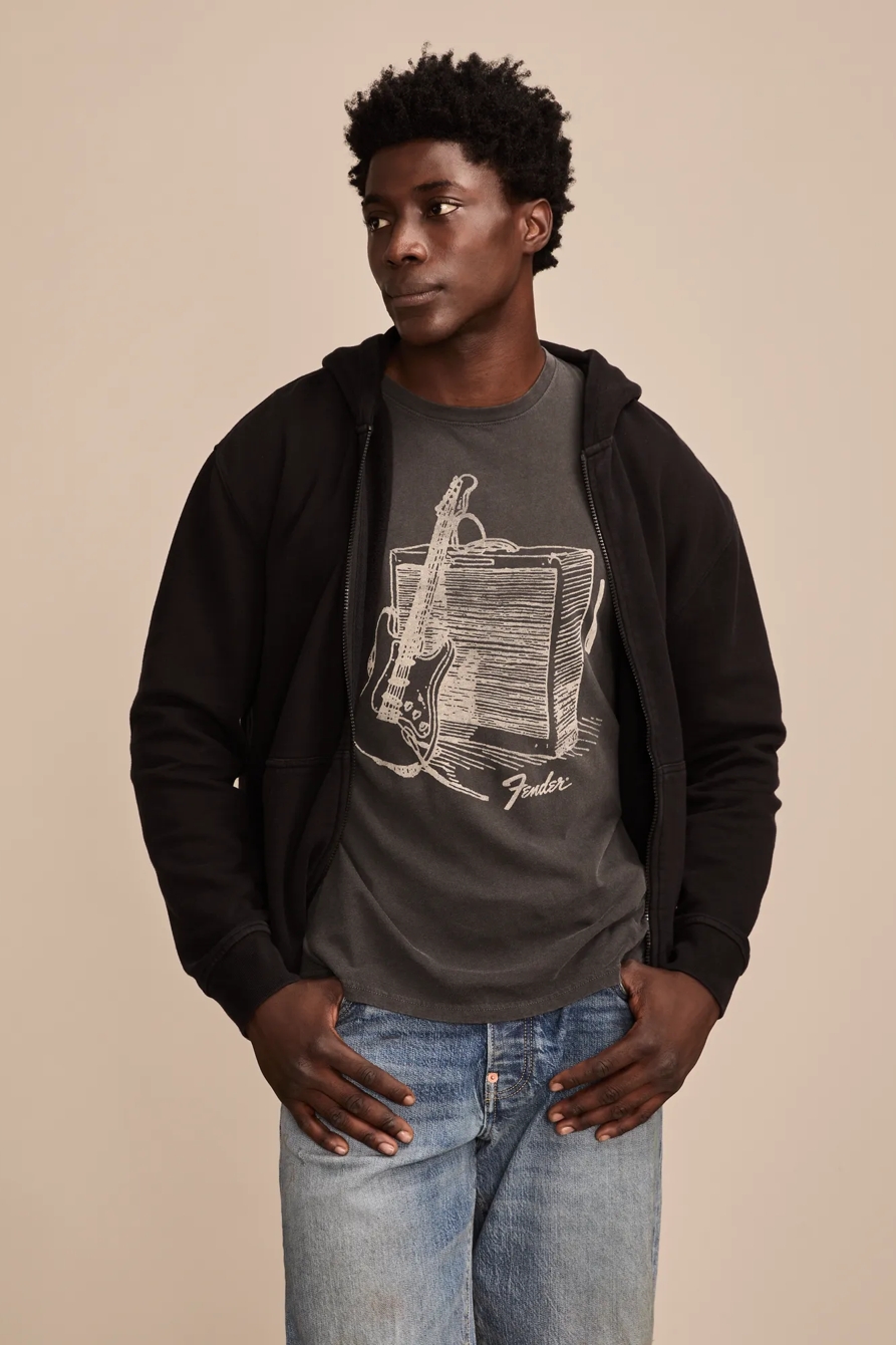 RELAXED FLEECE ZIP HOODIE, image 5