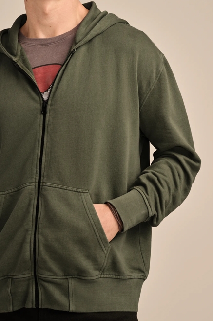 RELAXED FLEECE ZIP HOODIE, image 2