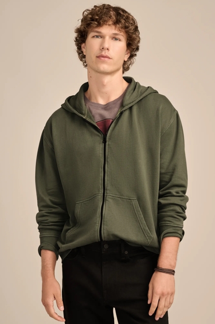 RELAXED FLEECE ZIP HOODIE, image 3