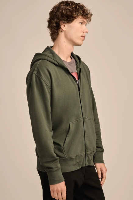 RELAXED FLEECE ZIP HOODIE, image 4
