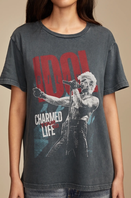 BILLY IDOL CHARMED LIFE BOYFRIEND TEE, image 2