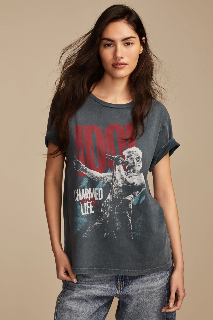 BILLY IDOL CHARMED LIFE BOYFRIEND TEE, image 3