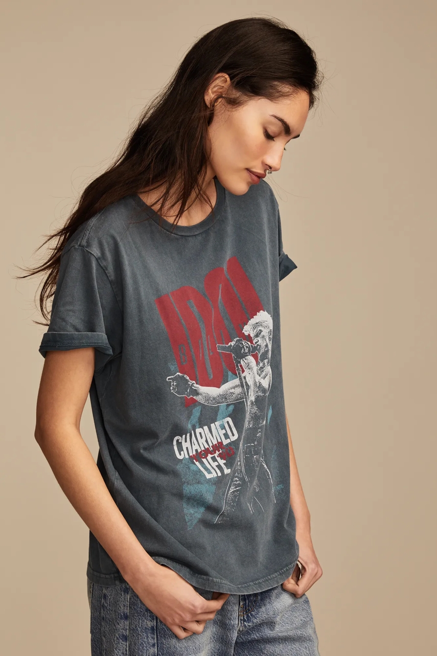 BILLY IDOL CHARMED LIFE BOYFRIEND TEE, image 4