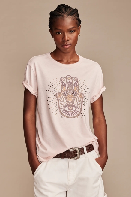 EMBELISHED HAMSA BOYFRIEND TEE, image 1