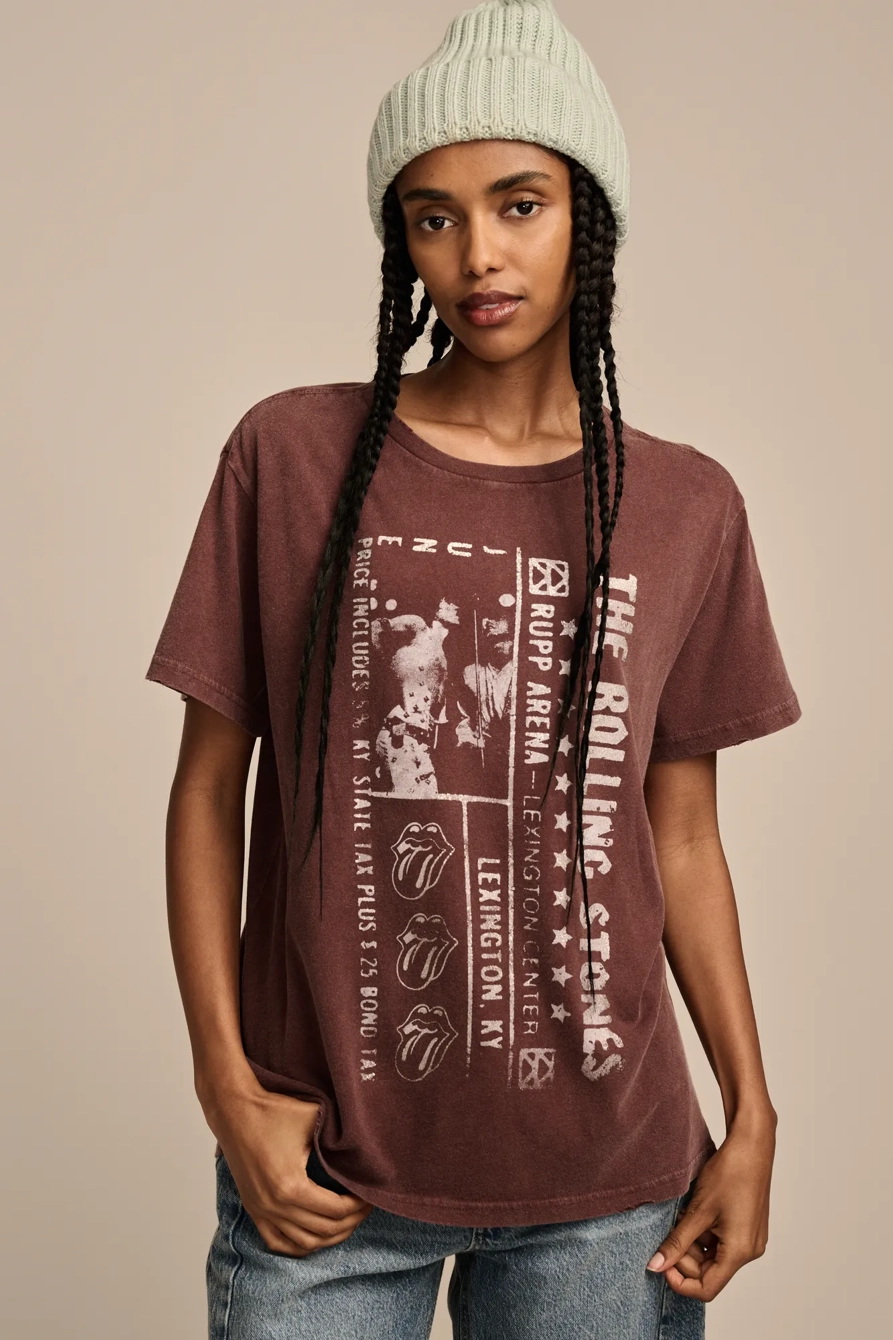 ROLLING STONES TICKET BOYFRIEND TEE