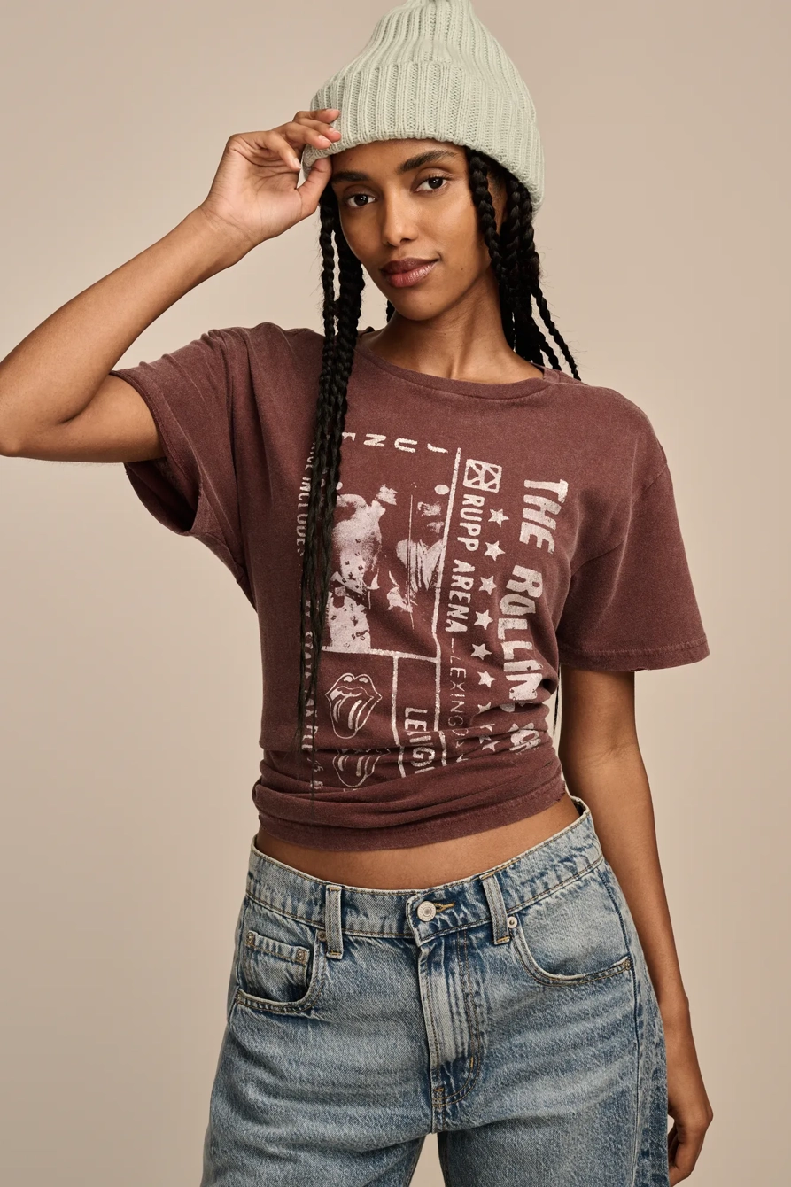 ROLLING STONES TICKET BOYFRIEND TEE
