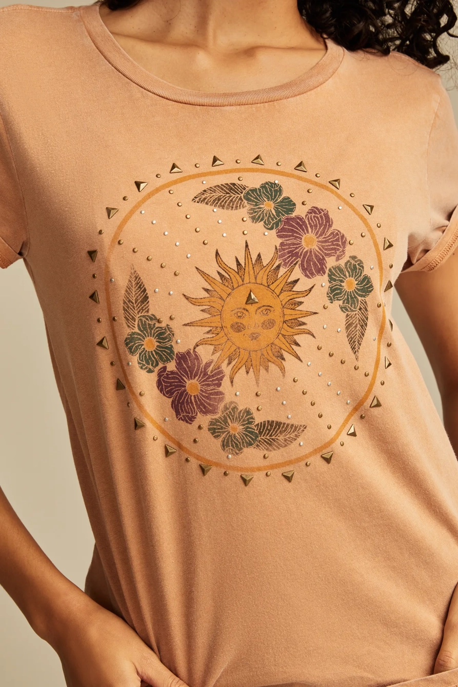 STUDDED SUN FLORAL CLASSIC CREW