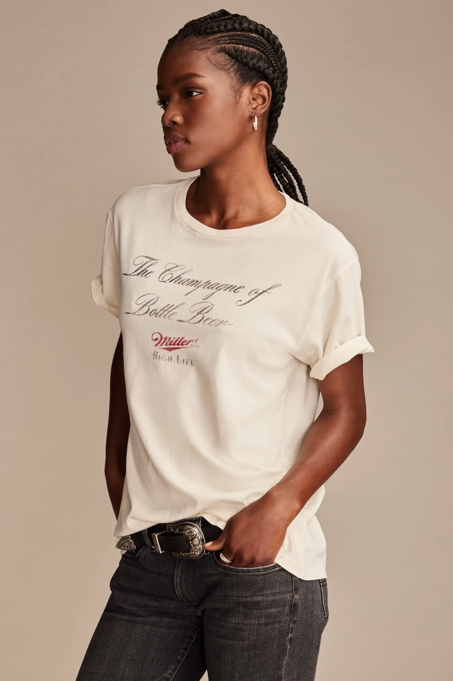 MILLER CHAMPAGNE OF BEER BOYFRIEND TEE