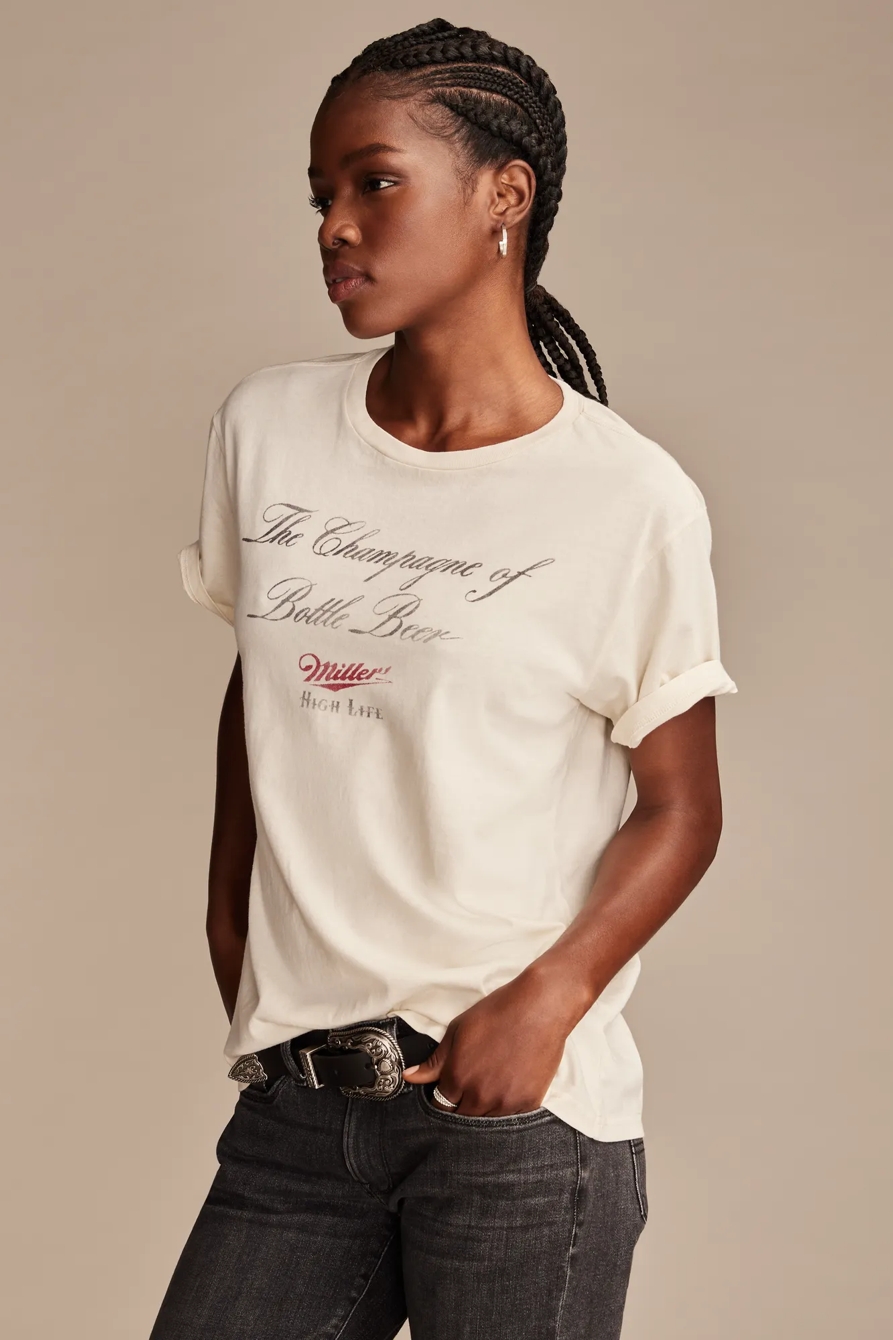 MILLER CHAMPAGNE OF BEER BOYFRIEND TEE, image 4