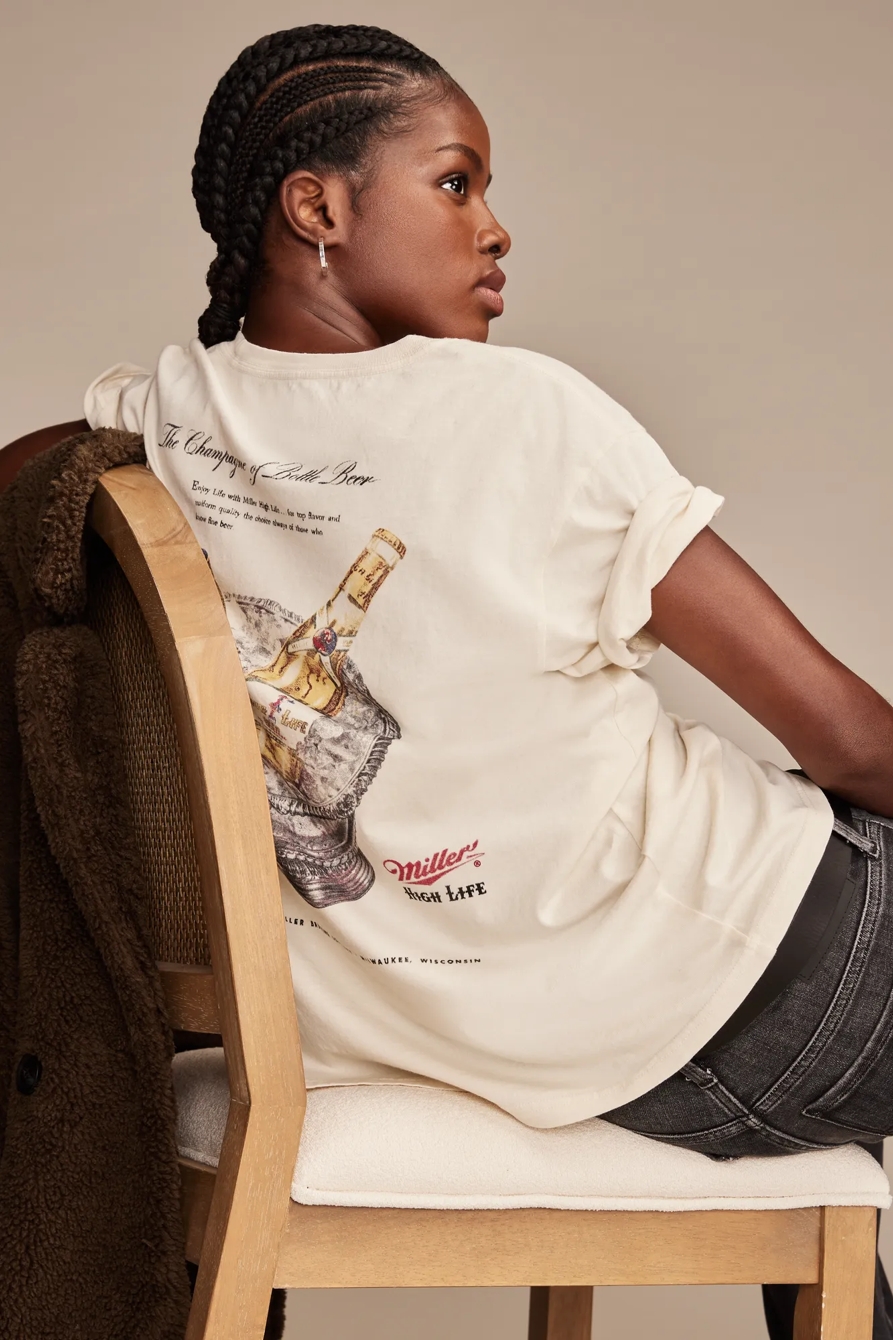 MILLER CHAMPAGNE OF BEER BOYFRIEND TEE, image 5