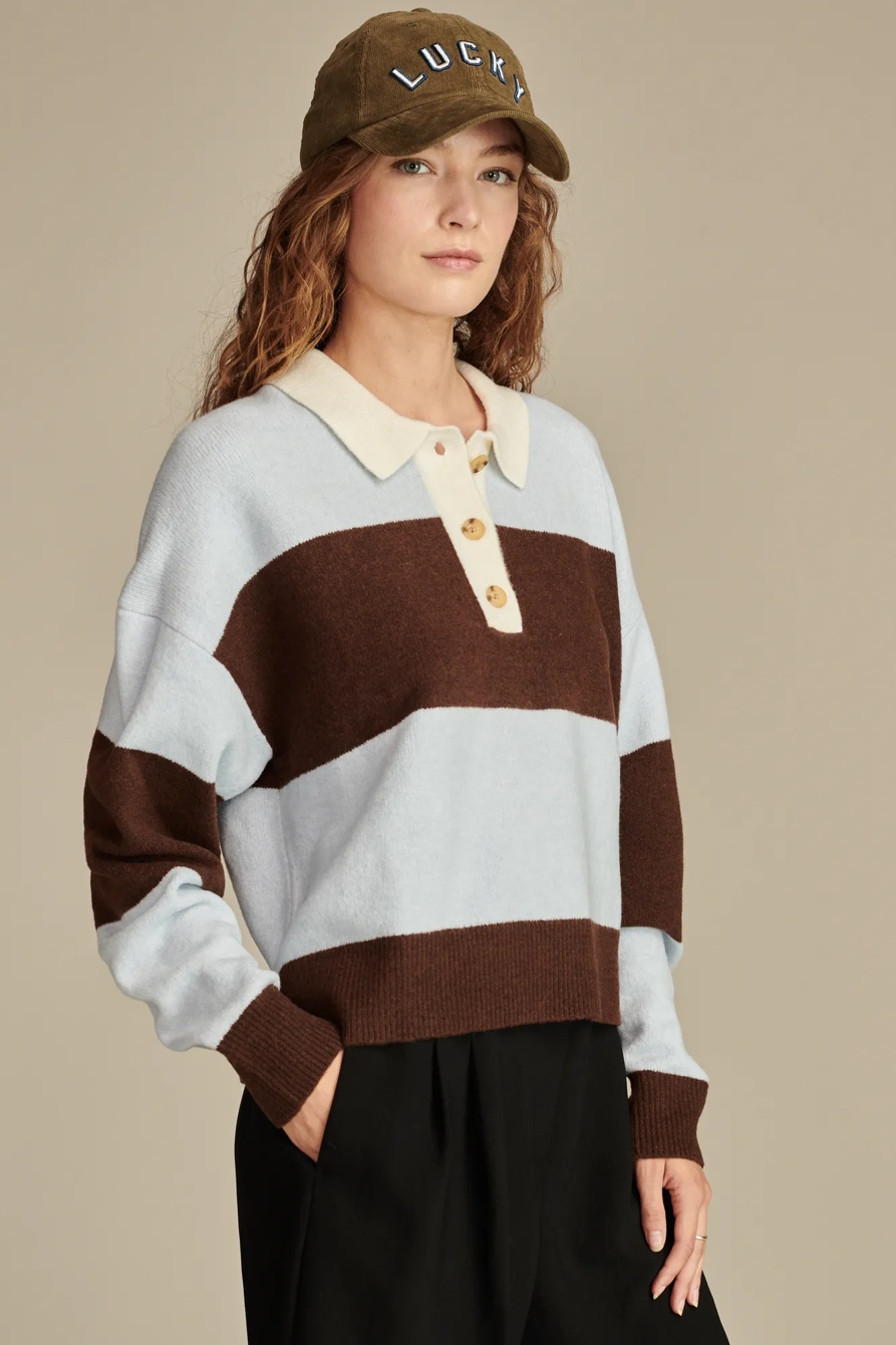 CLOUD SOFT RUGBY POLO SWEATER, image 3