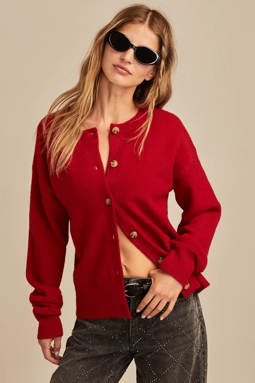 CLOUDSOFT CREW NECK CARDIGAN, image 2