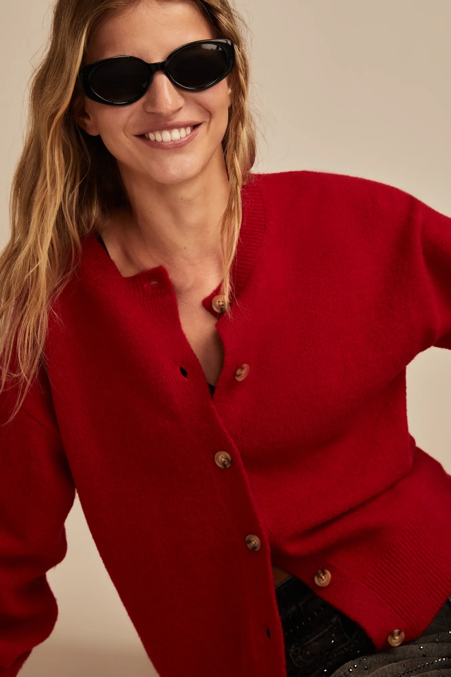 CLOUDSOFT CREW NECK CARDIGAN, image 5