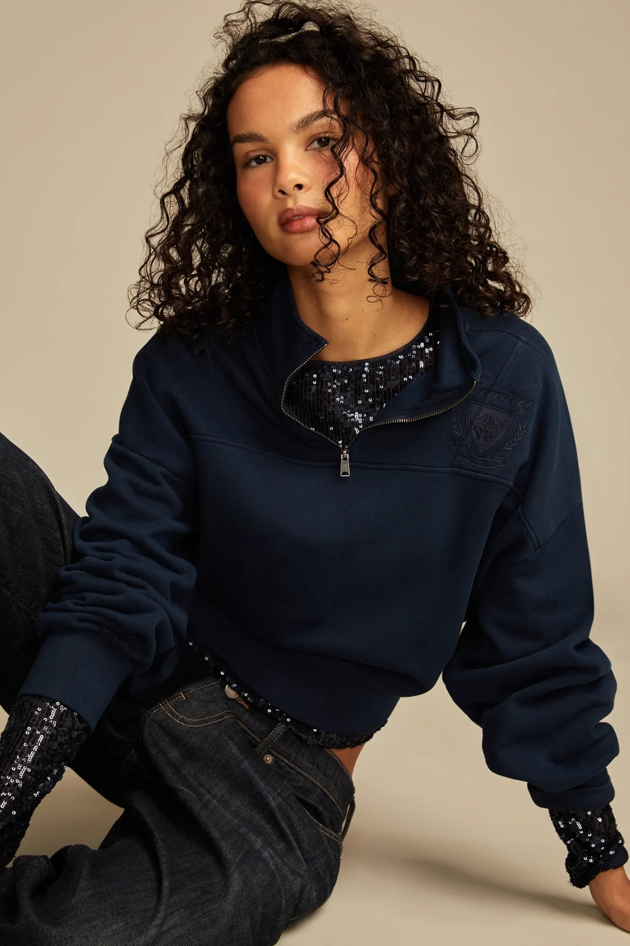 HALF ZIP LUCKY FLEECE SWEATSHIRT, image 5
