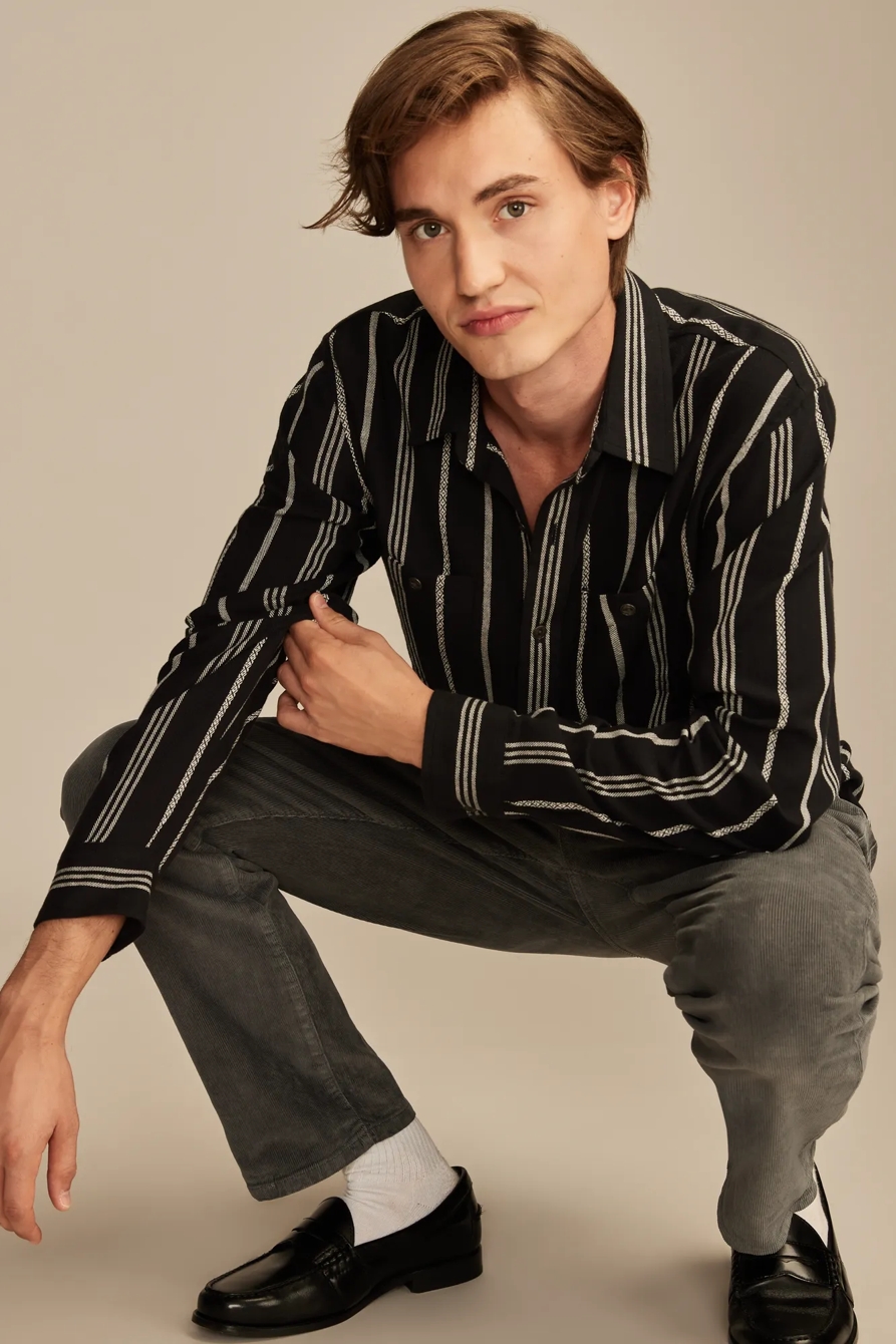 STRIPE DOBBY MASON SHIRT, image 2