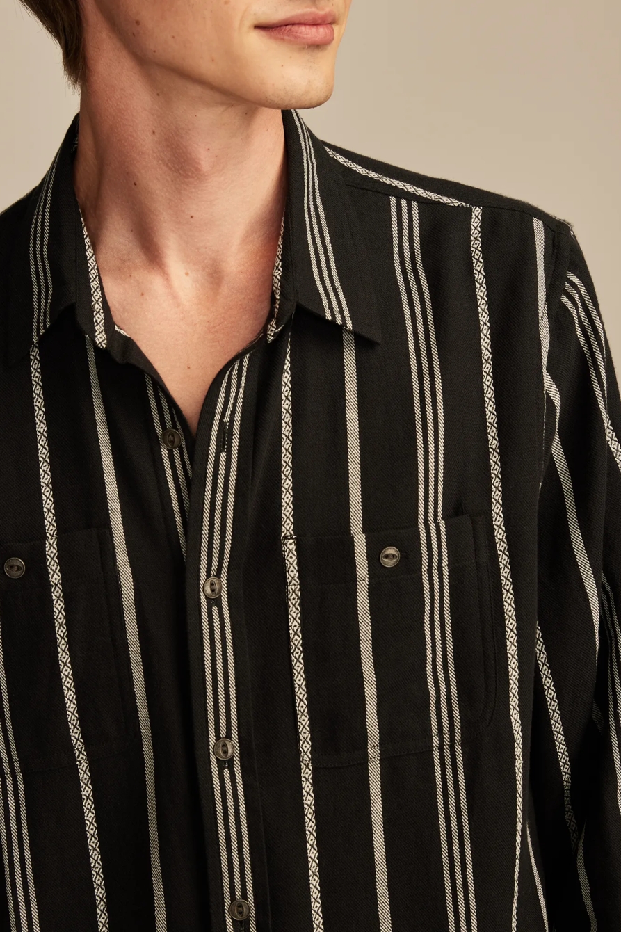 STRIPE DOBBY MASON SHIRT, image 5