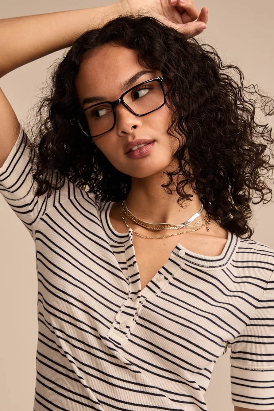 RIBBED HENLEY TEE, image 2