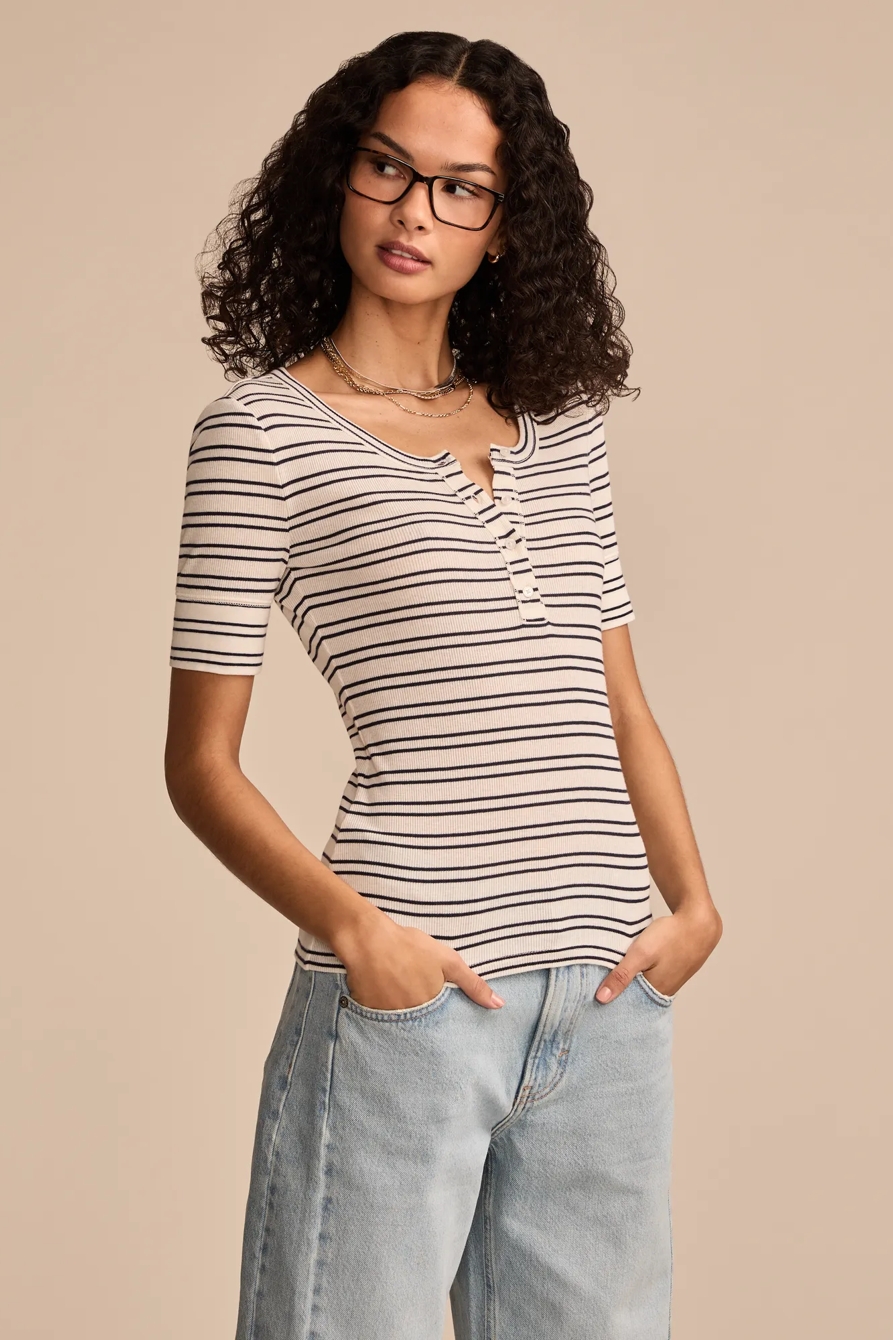 RIBBED HENLEY TEE, image 3