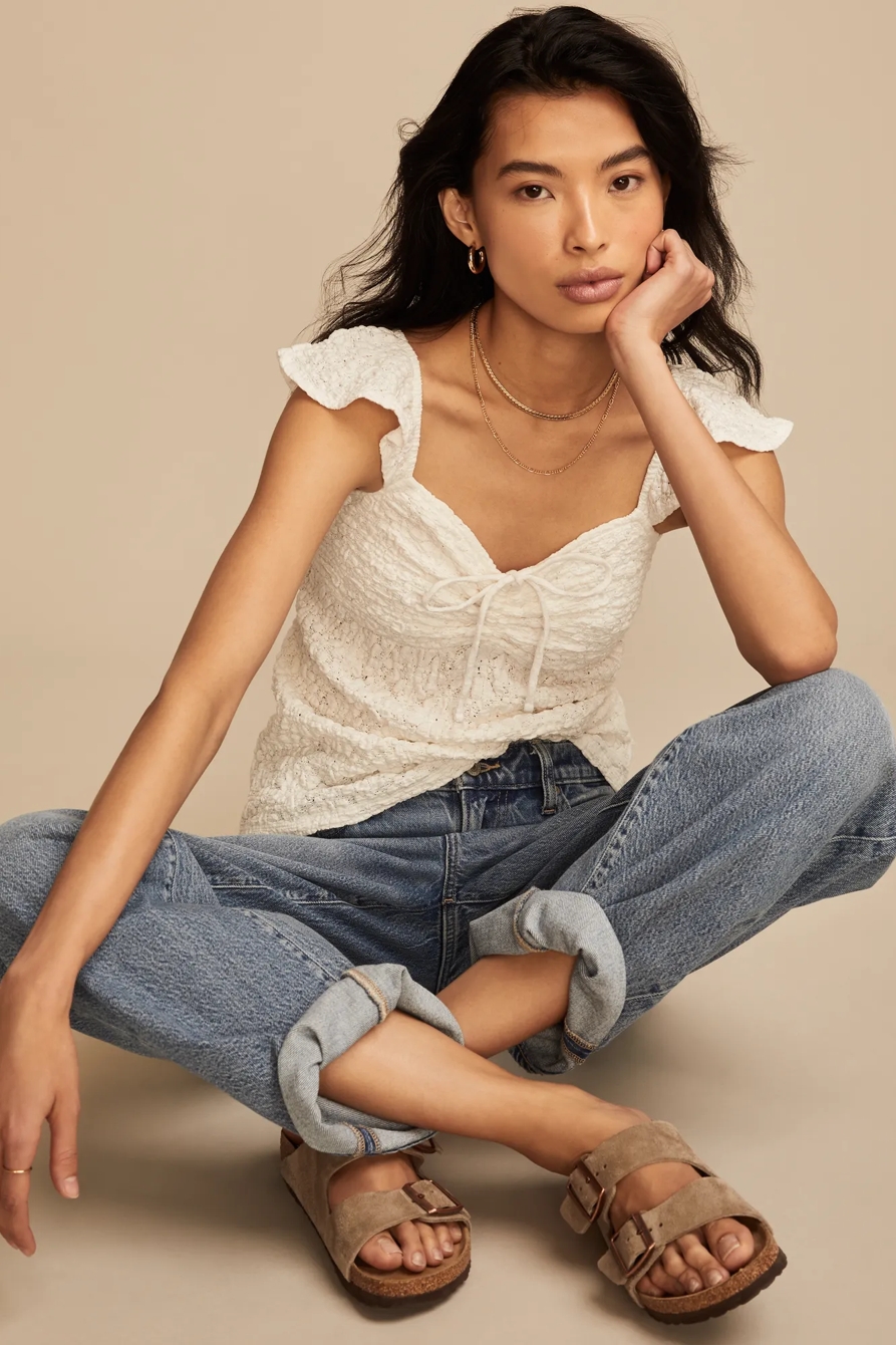 TEXTURED BABYDOLL TOP, image 2