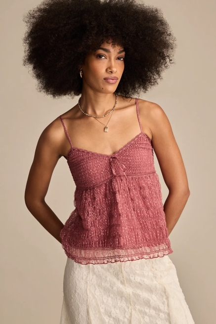 SMOCKED SHEER TANK, image 1