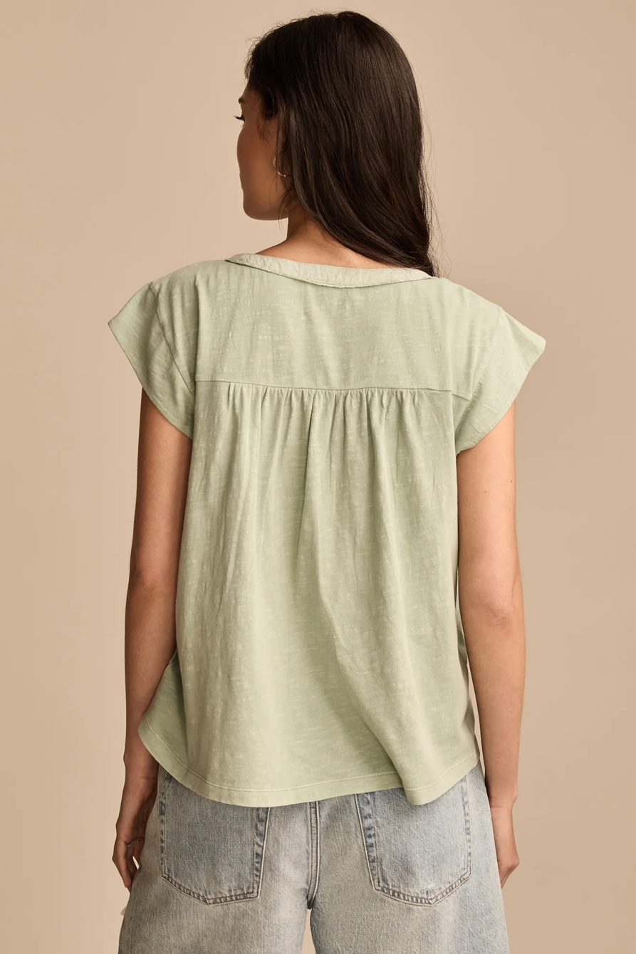 LACE TRIMMED HENLEY TEE, image 5