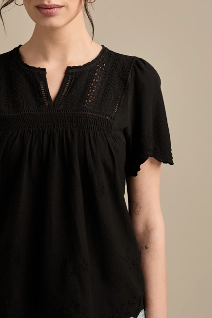 VERTICAL TRIMMED SHORT SLEEVE TOP, image 2