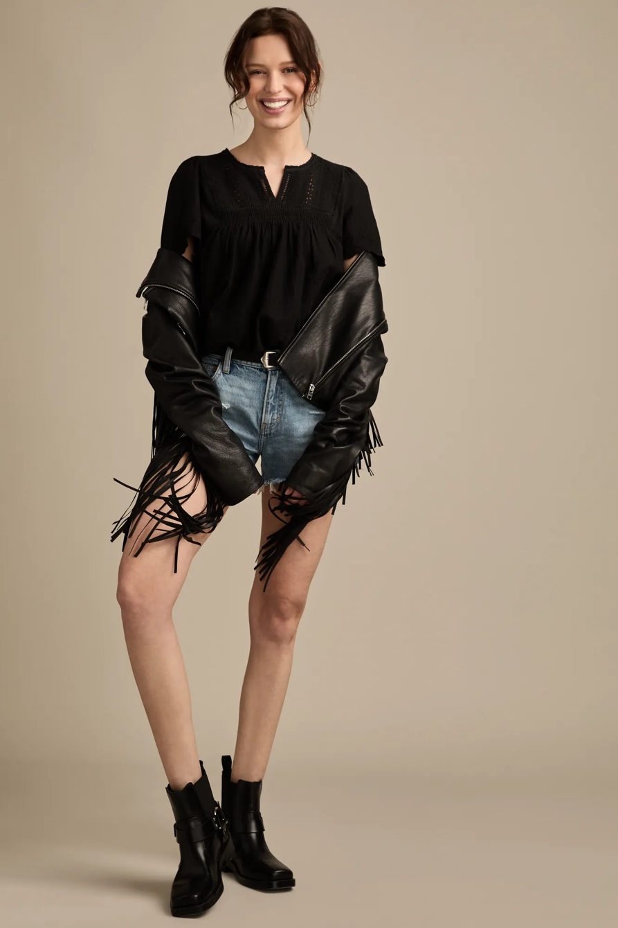 VERTICAL TRIMMED SHORT SLEEVE TOP, image 5